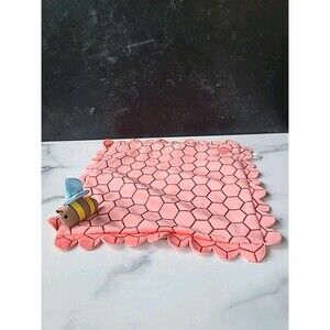 Disney Parks Babies Winnie The Pooh Plush Bee Honey Comb Blanket Lovey Swaddle